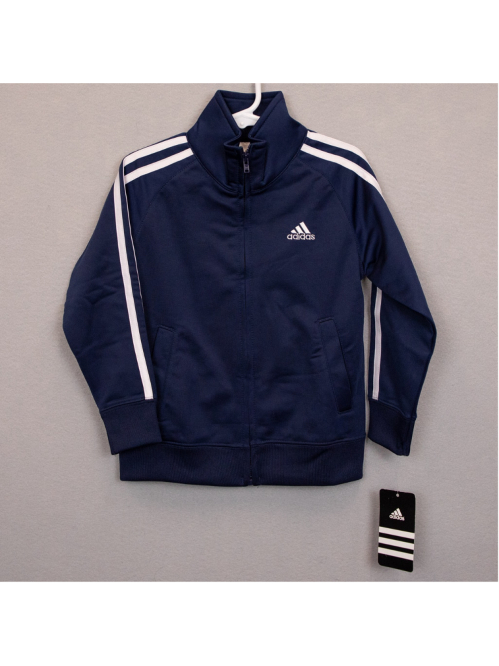 Boys Adidas navy track jacket-4T